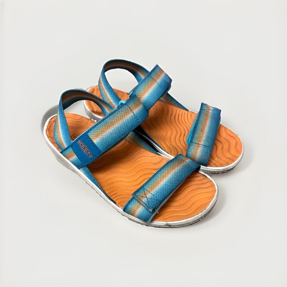 KEEN Kids Sandals Blue Orange Hook Loop Outdoor Youth US 13